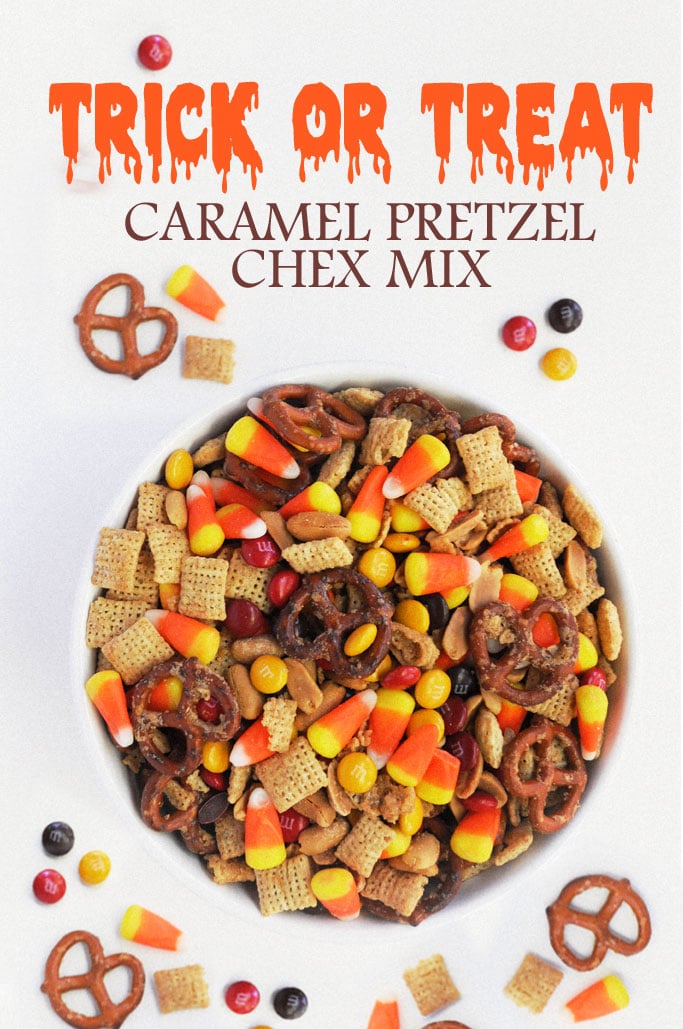 Trick-Or-Treat Caramel Pretzel Chex Mix