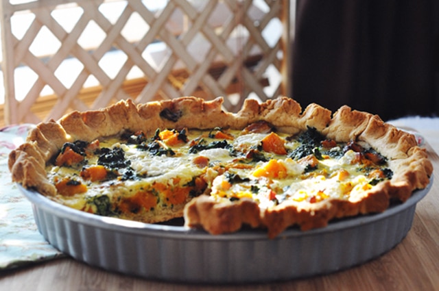 Gluten Free Butternut Squash with Sage Quiche