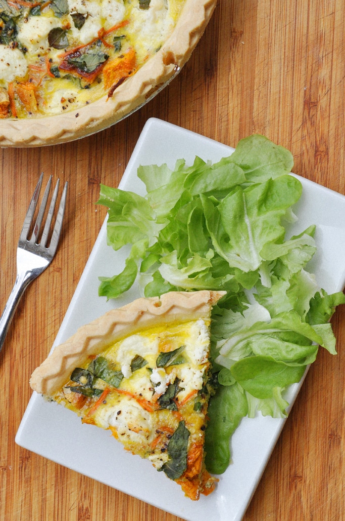 Summer Vegetable Quiche Goat Cheese