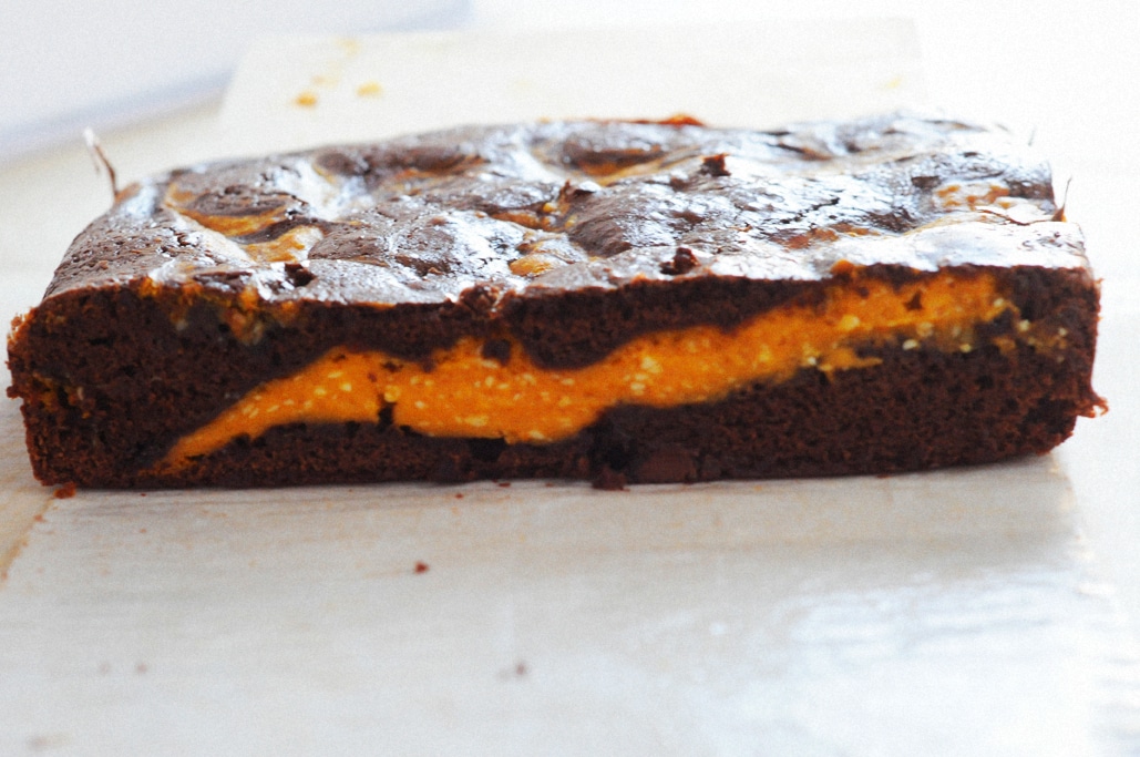 Deluxe Pumpkin Cream Cheese Brownies