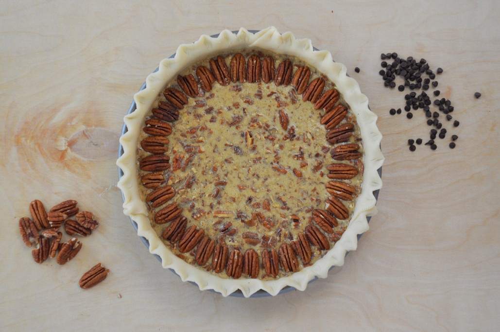 Bourbon and Chocolate Chip Pecan Pie