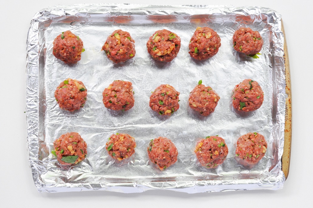 Lebanese Meatball with Spinach Salad