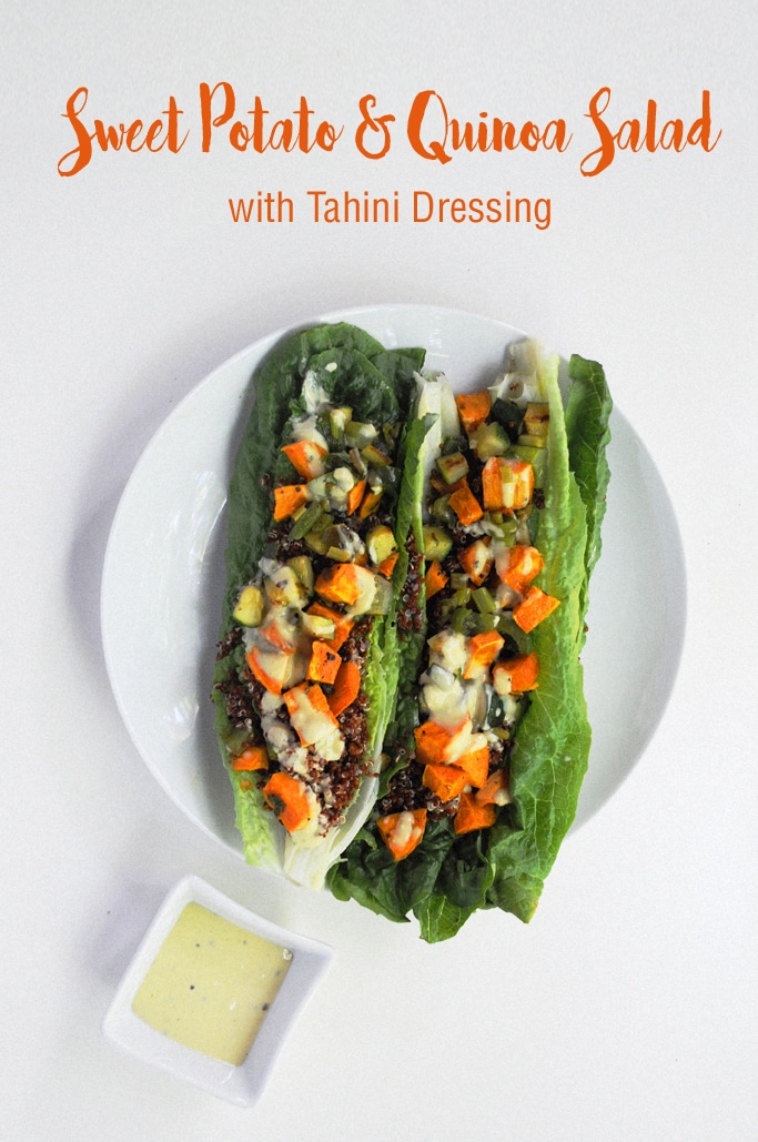 Sweet Potato Quinoa Salad with Tahini Dressing