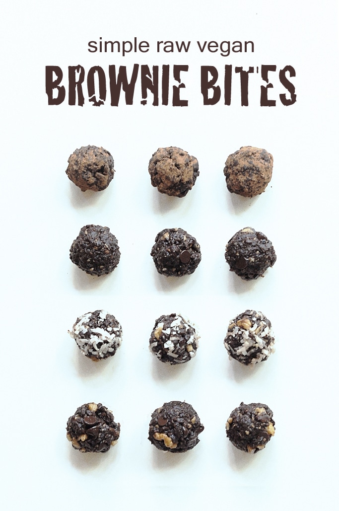 Simple Raw Vegan Brownie Bites