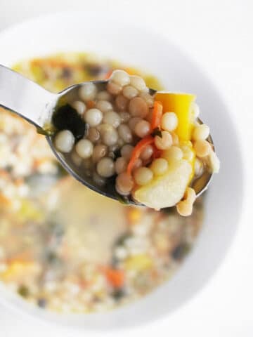 Vegetable Soup with Israeli Couscous