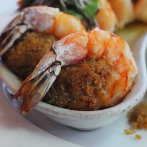 New England Baked Shrimp is one of my all time favorite things to eat. I had the pleasure of going to Hemenway's in Providence, RI for dinner and Ellie's New England Baked Shrimp were the best!