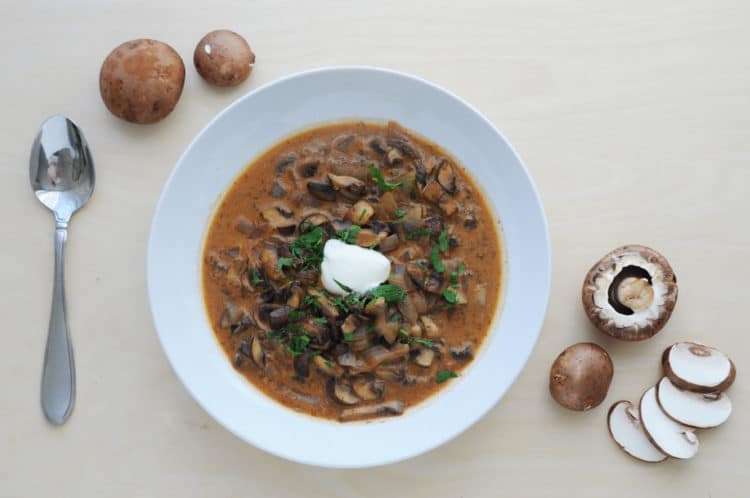 Low-Carb Mushroom Soup {Hungary} | Lizzy Loves Food