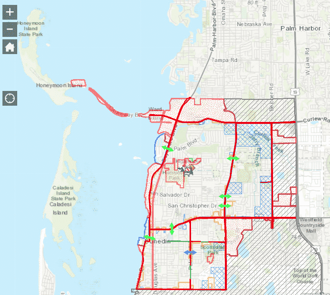 Dunedin Golf Cart Map F 2278