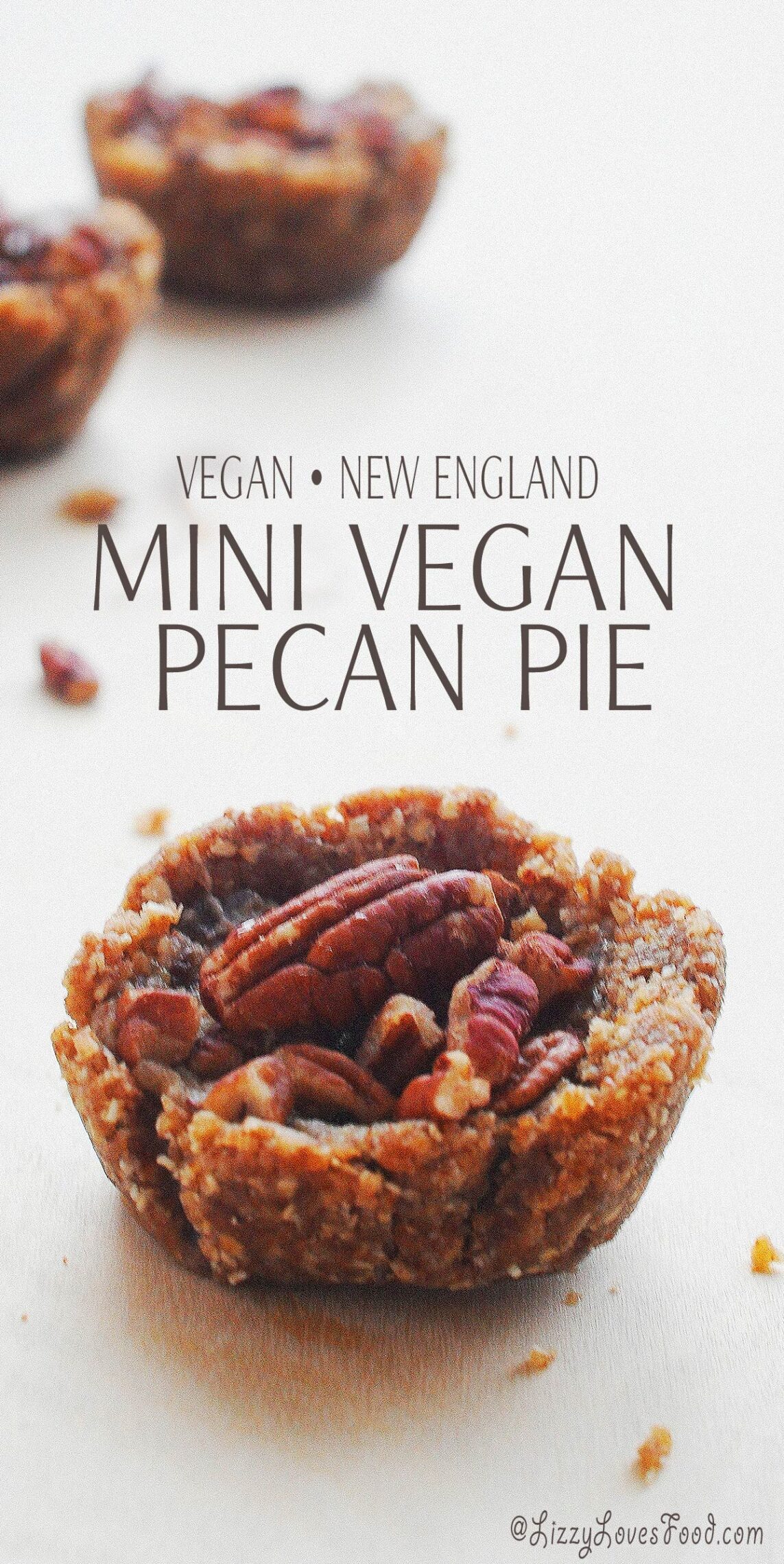 Mini vegan pecan pie recipe lizzy loves food