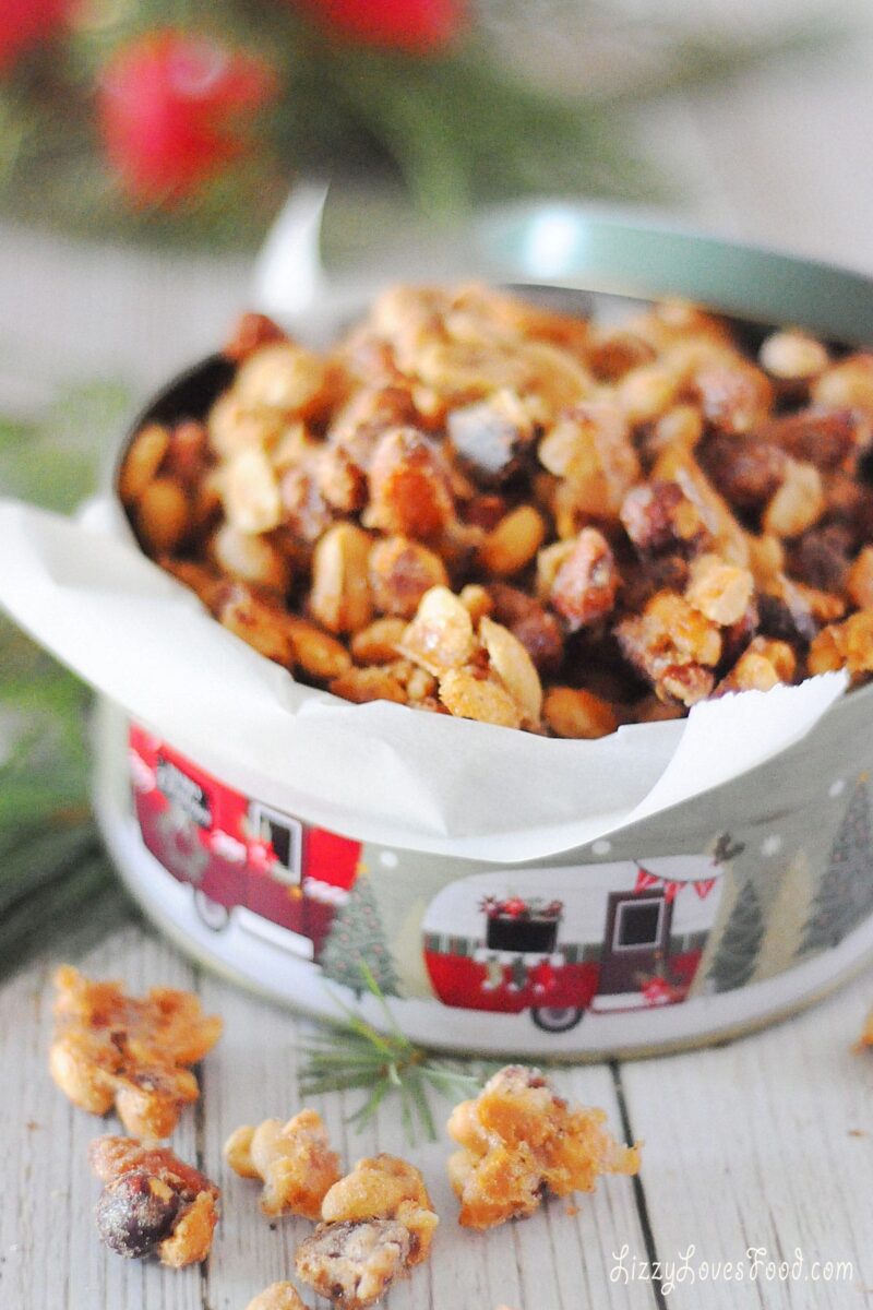 Sweet & Spicy Nut Party Mix | Lizzy Loves Food