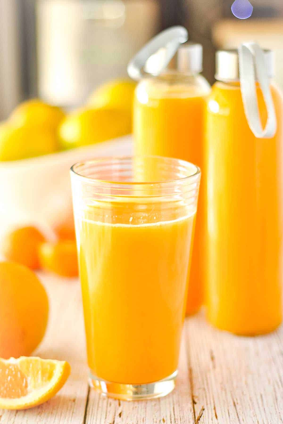 glass of Cold Press Orange Juice