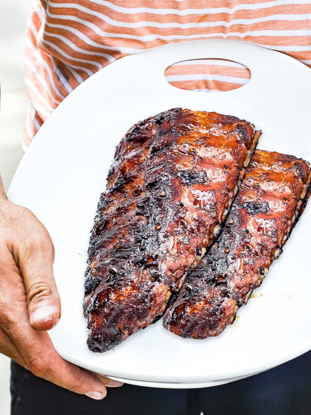 Ribs On The Big Green Egg Lizzy Loves Food   Cropped Ribs On The Big Green Egg 1 