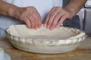 putting pie crust together