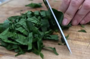 slice spinach