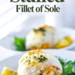 Stuffed Filet of Sole on s plate