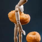Stick figure with donut