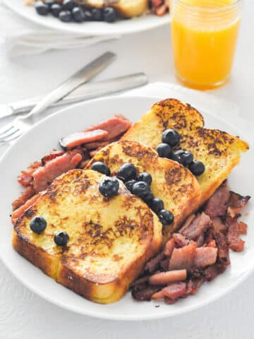 Sourdough French Toast on a plate