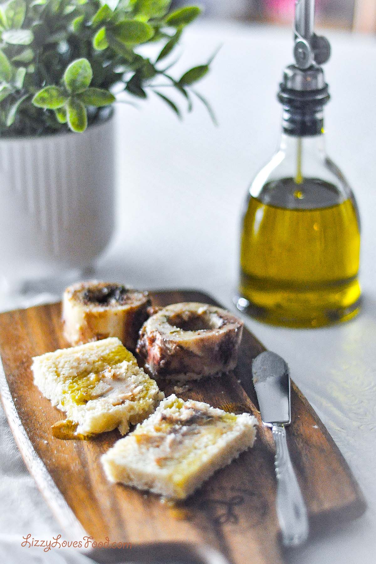 Grilled Bone Marrow on the table